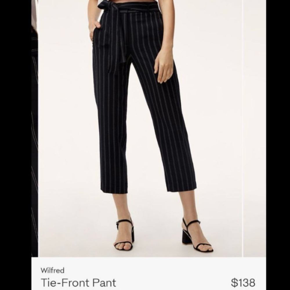 Aritzia Wilfred Jallade pant Black/White stripe